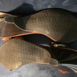 NEVER WORN Michael Kors Tan Woven Heels